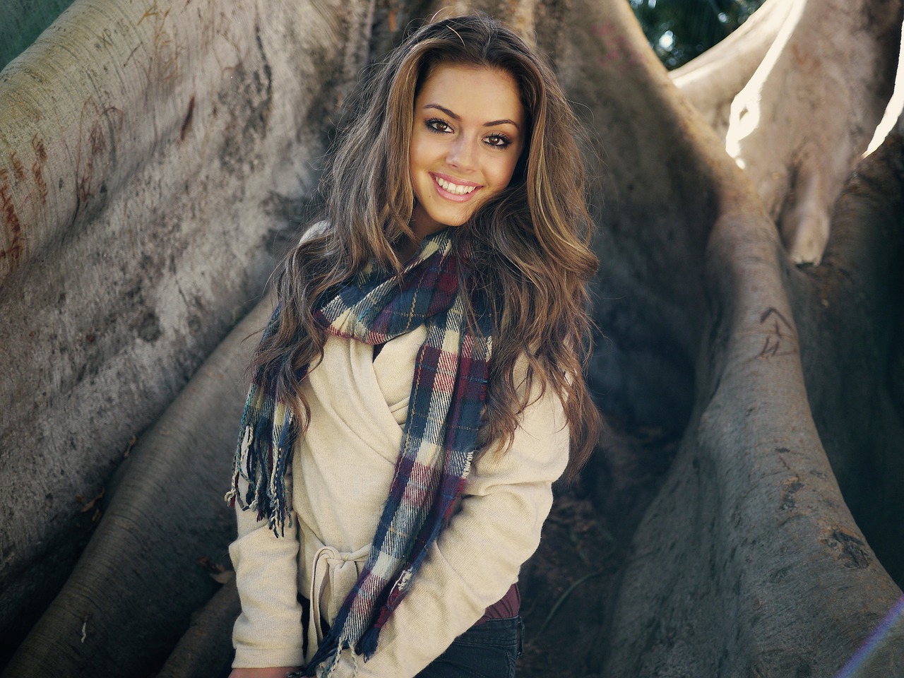 woman smiling at camera